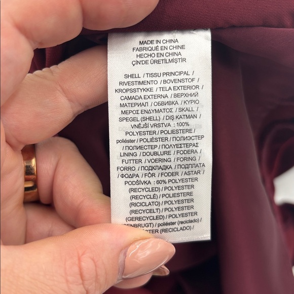 Lauren Ralph Lauren Pleated Velvet Surplice Blouse in Deep Rhodonite - Picture 7 of 7